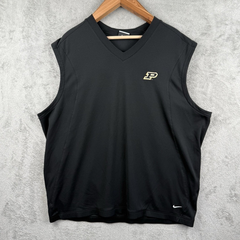 Purdue‎ Boilermakers Nike Golf Tank Top Mens XXL Black Collegiate College